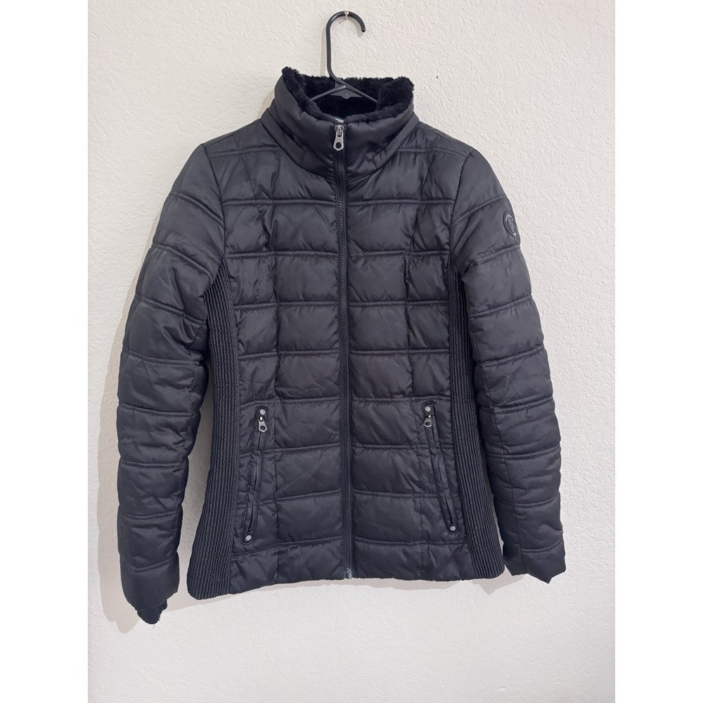 Nautica Jacket Black Puffer Coat Full Zip Fall Winter Women's Size Small